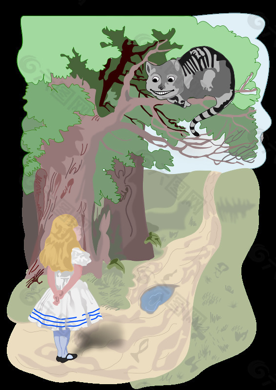 爱丽丝和柴郡猫