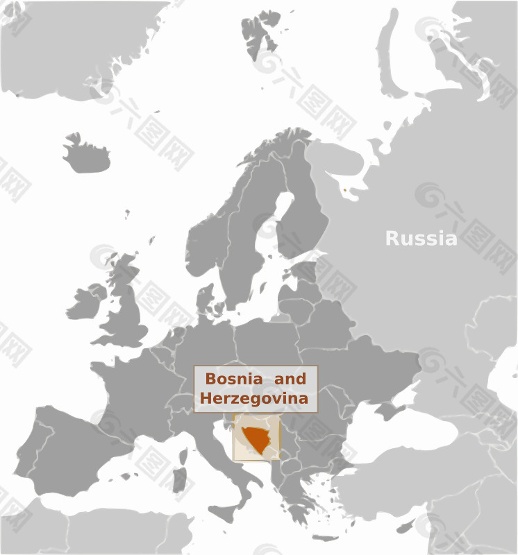 波斯尼亚和黑塞哥维那位置标签