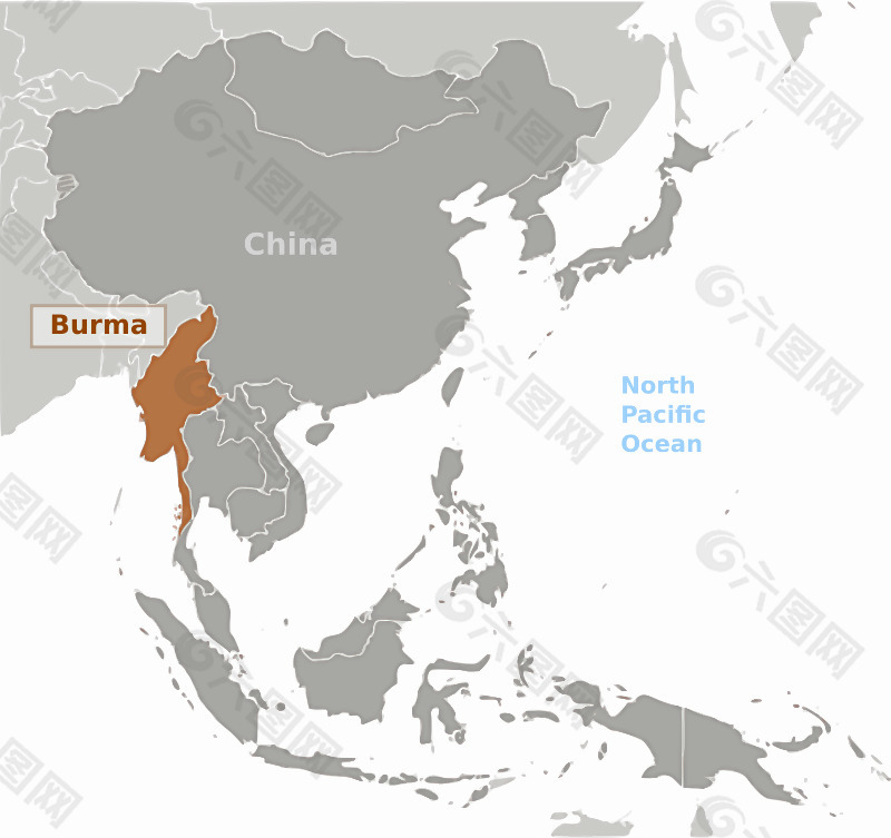 缅甸地理位置标签