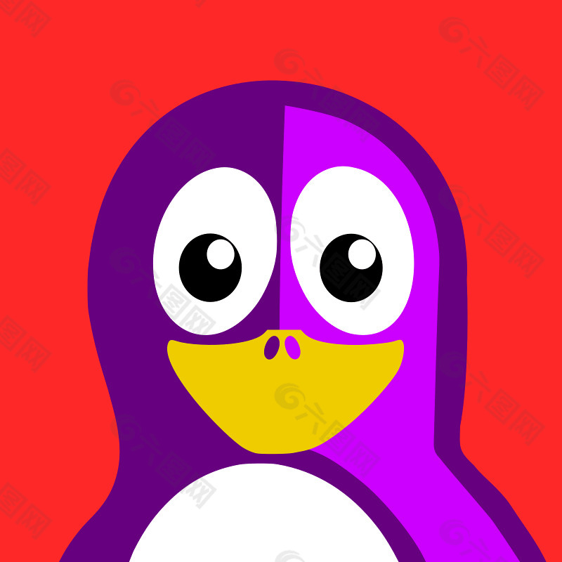 紫色的企鹅