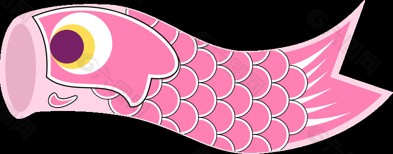 鲤鱼旗的粉红色