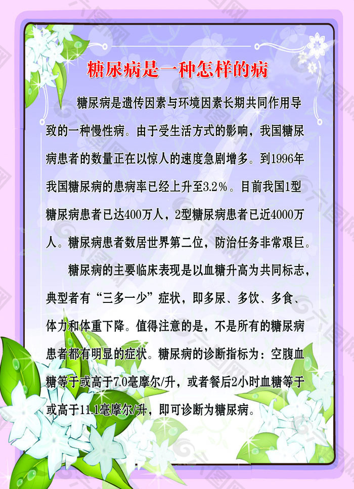 糖尿病是一种怎样的病