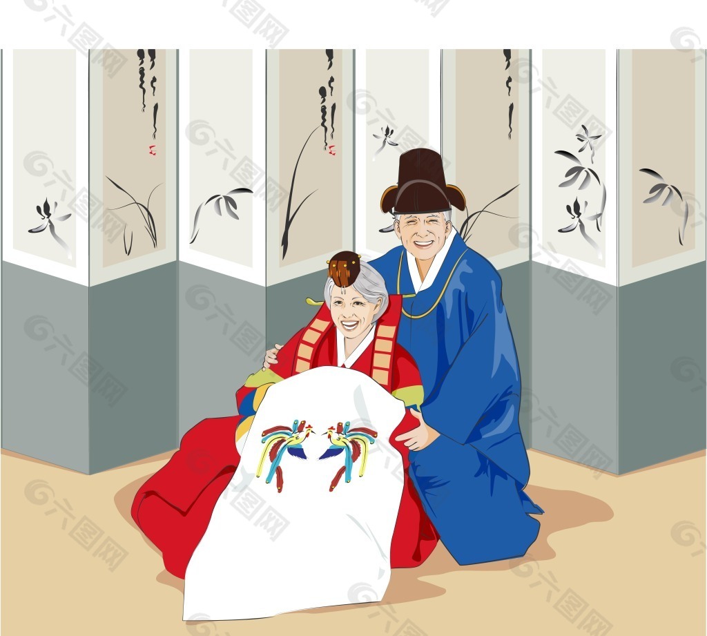 韩国传统人物