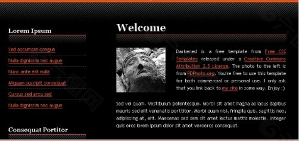 黑色石雕公司网页模板