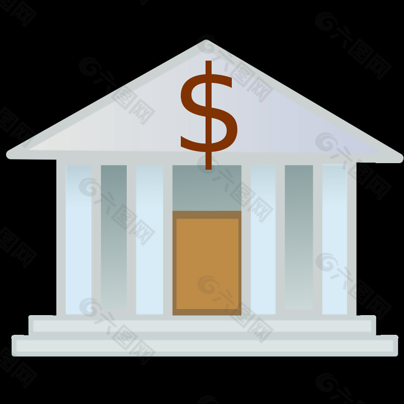 银行大楼-美元符号