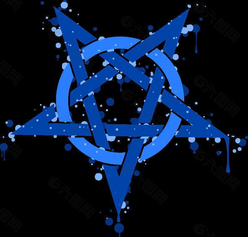 pentagramme环节bleues