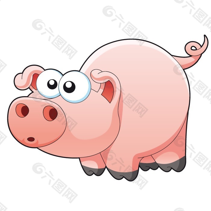 印花矢量图 童装 卡通动物 动物 猪 免费素材