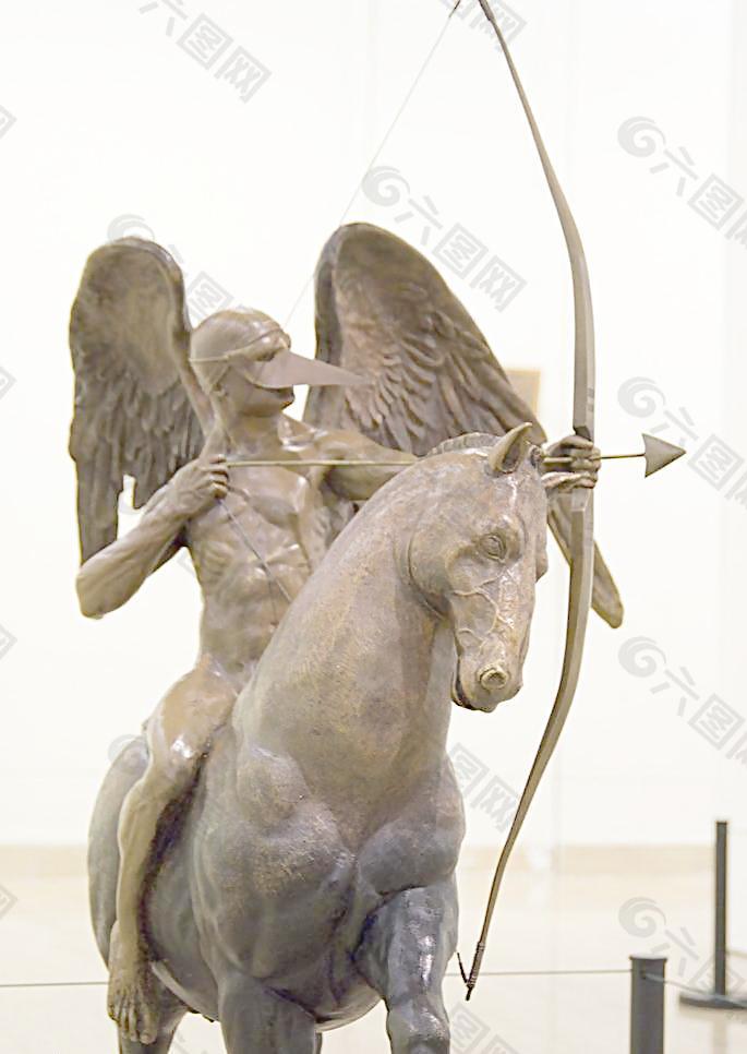 艺术展骑士铜雕图片