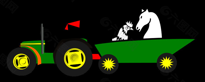 拖拉机动物标志