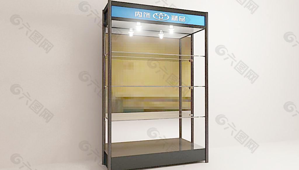 玻璃展柜模型图片