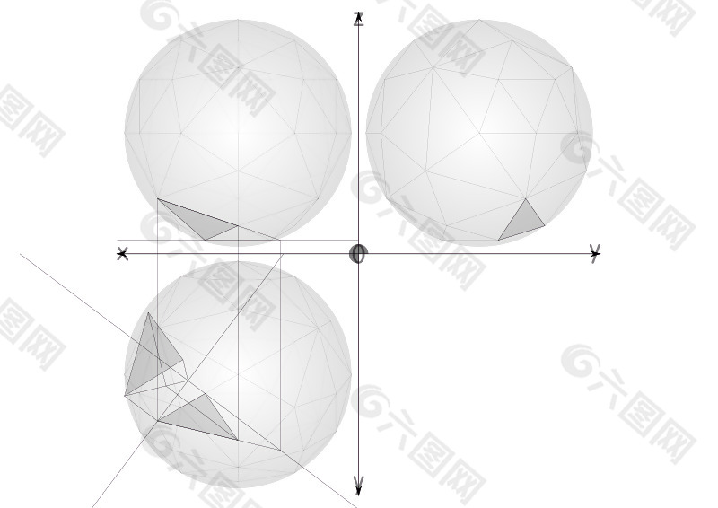 44网建设的测地线球体从四面体递归