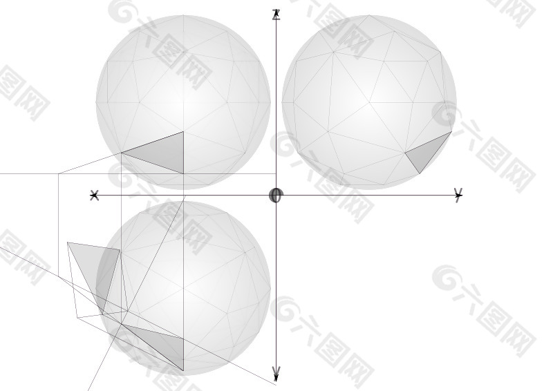 45网建设的测地线球体从四面体递归