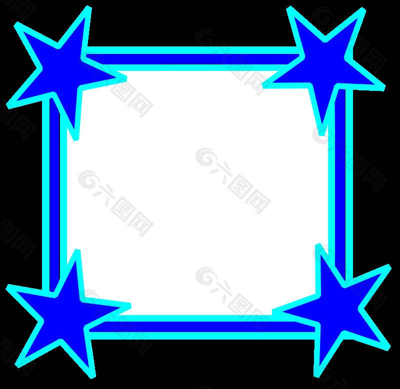简单明亮的蓝色恒星三角架