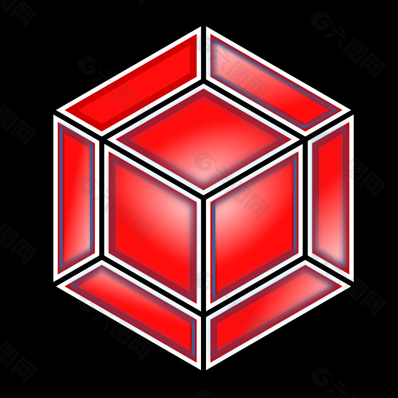 超立方体，红色