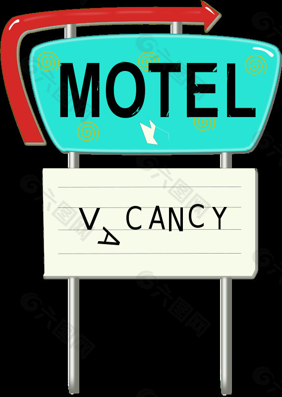 老式汽车旅馆标志