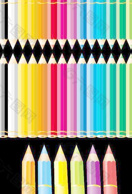彩色铅笔矢量图像
