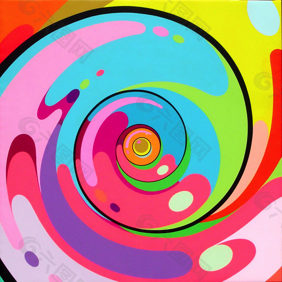 位图 色彩 彩色 抽象 漩涡 免费素材