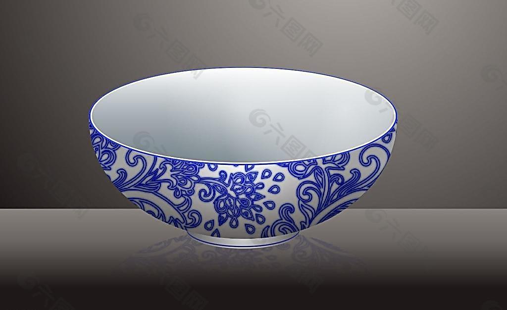 矢量青花瓷碗设计元素素材免费下载 图片编号 六图网