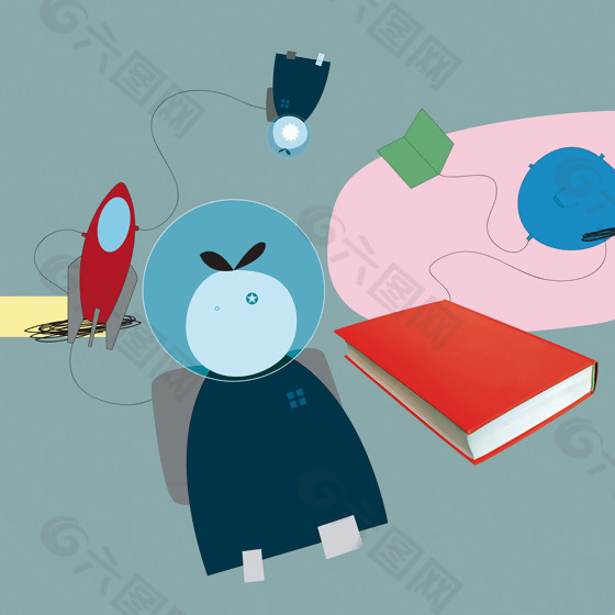 位图 人物 色彩 灰色 蓝色 免费素材