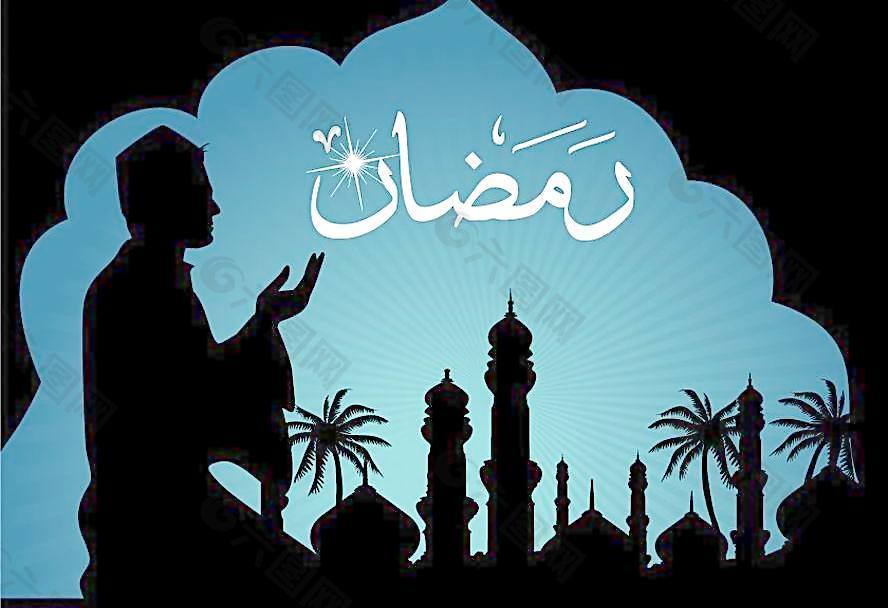 伊斯兰教祈祷背景图片