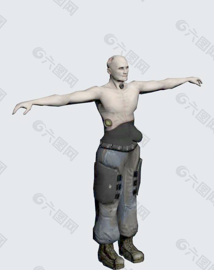 半条命2 Half-Life 2 soldier stripped 裸上身的士兵