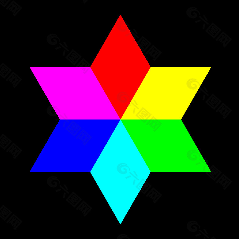 6种颜色的菱形