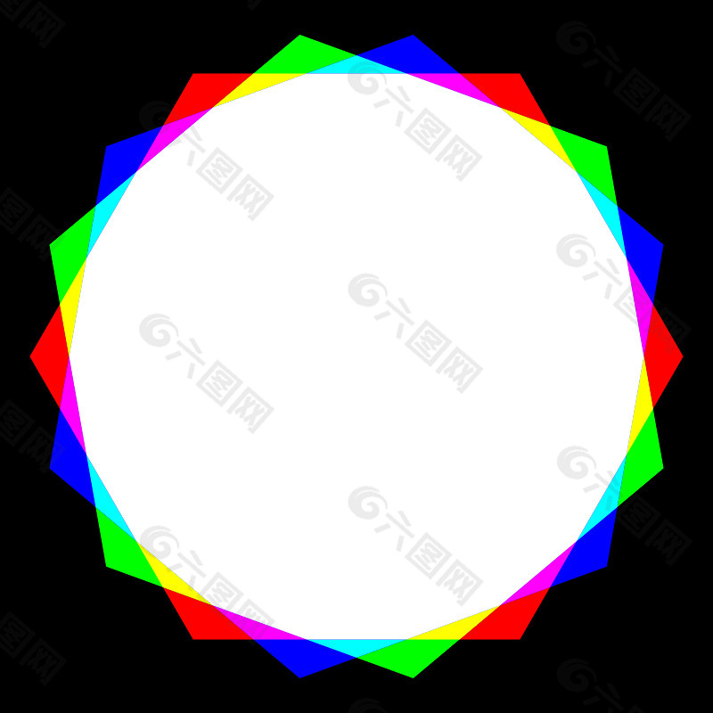 十八边形RGB混合