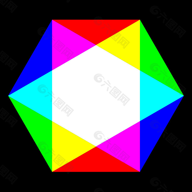 六角RGB混合