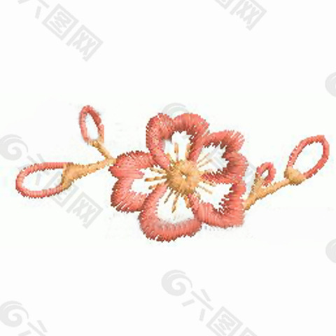 绣花 植物 花 色彩 橙色 免费素材