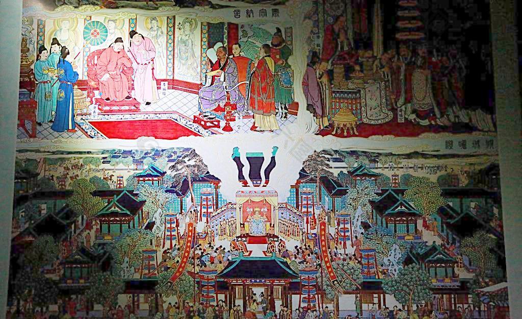 法门寺壁画图片