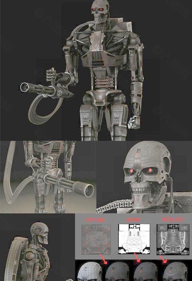 T-600 terminator 终结者（包含贴图）