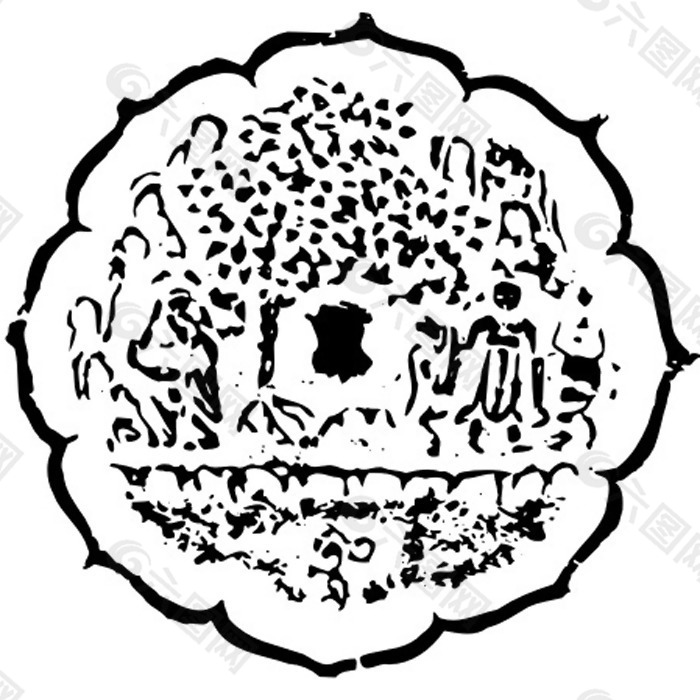 印花矢量图 古典花纹 免费素材