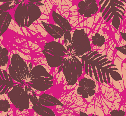 印花矢量图 树叶 绛紫色 色彩 洋红色 免费素材