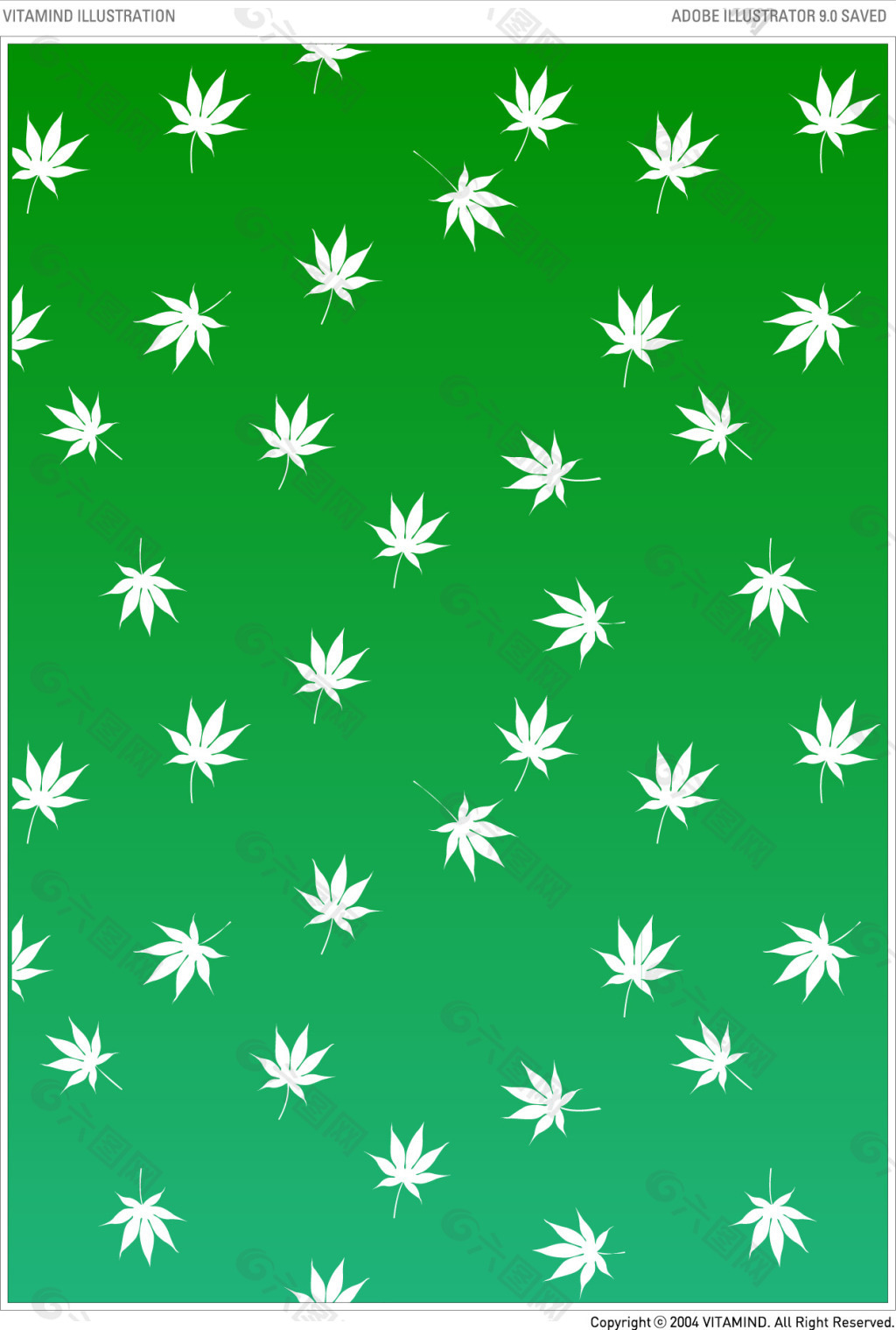 白色枫叶背景