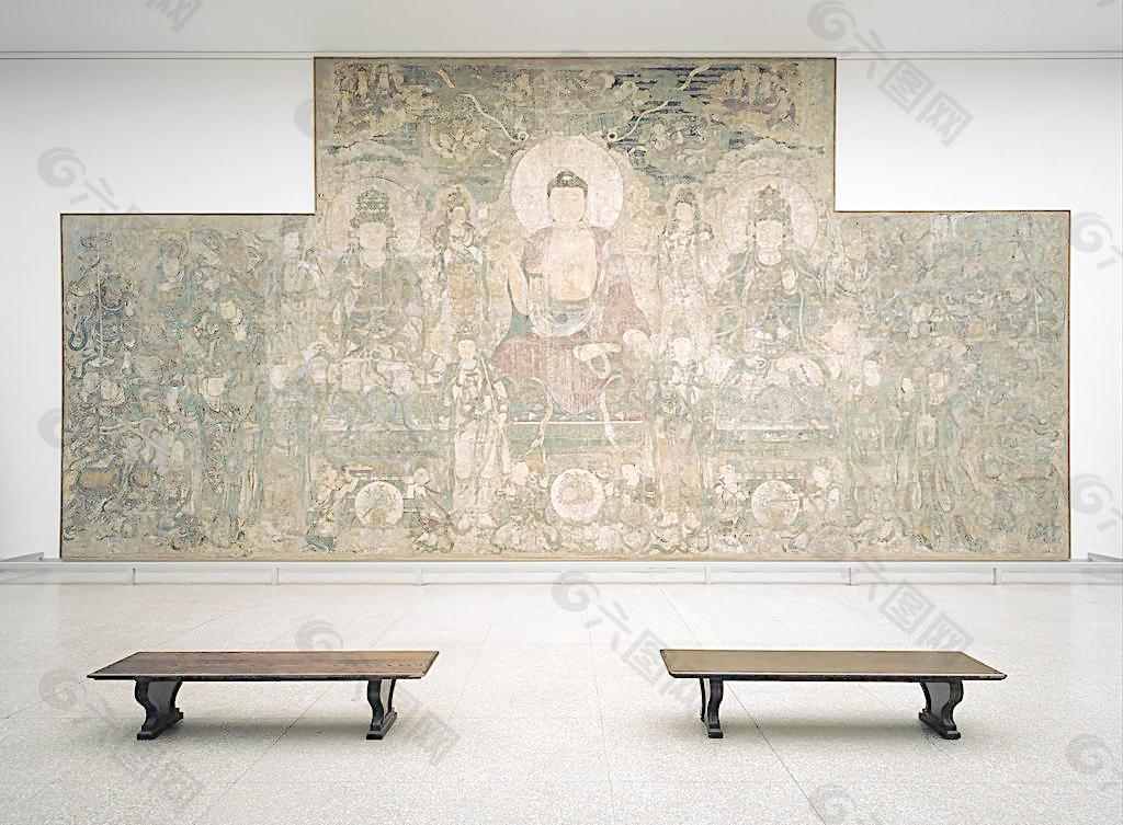 佛教壁画 展览摄影图片