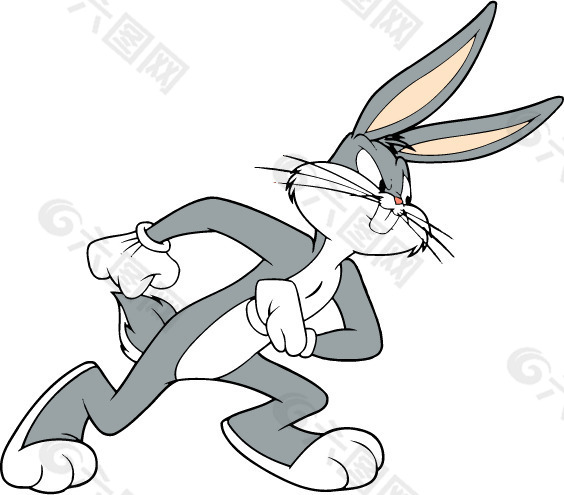 印花矢量图 卡通动物 兔子 兔八哥 可爱卡通 免费素材