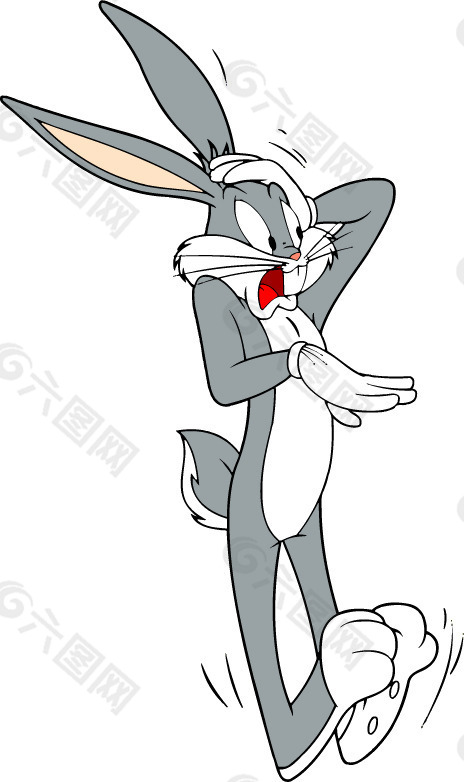 印花矢量图 卡通动物 兔子 兔八哥 可爱卡通 免费素材