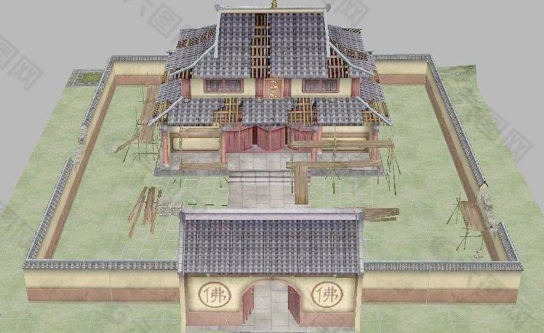 寿阳寺院 正在维修翻新