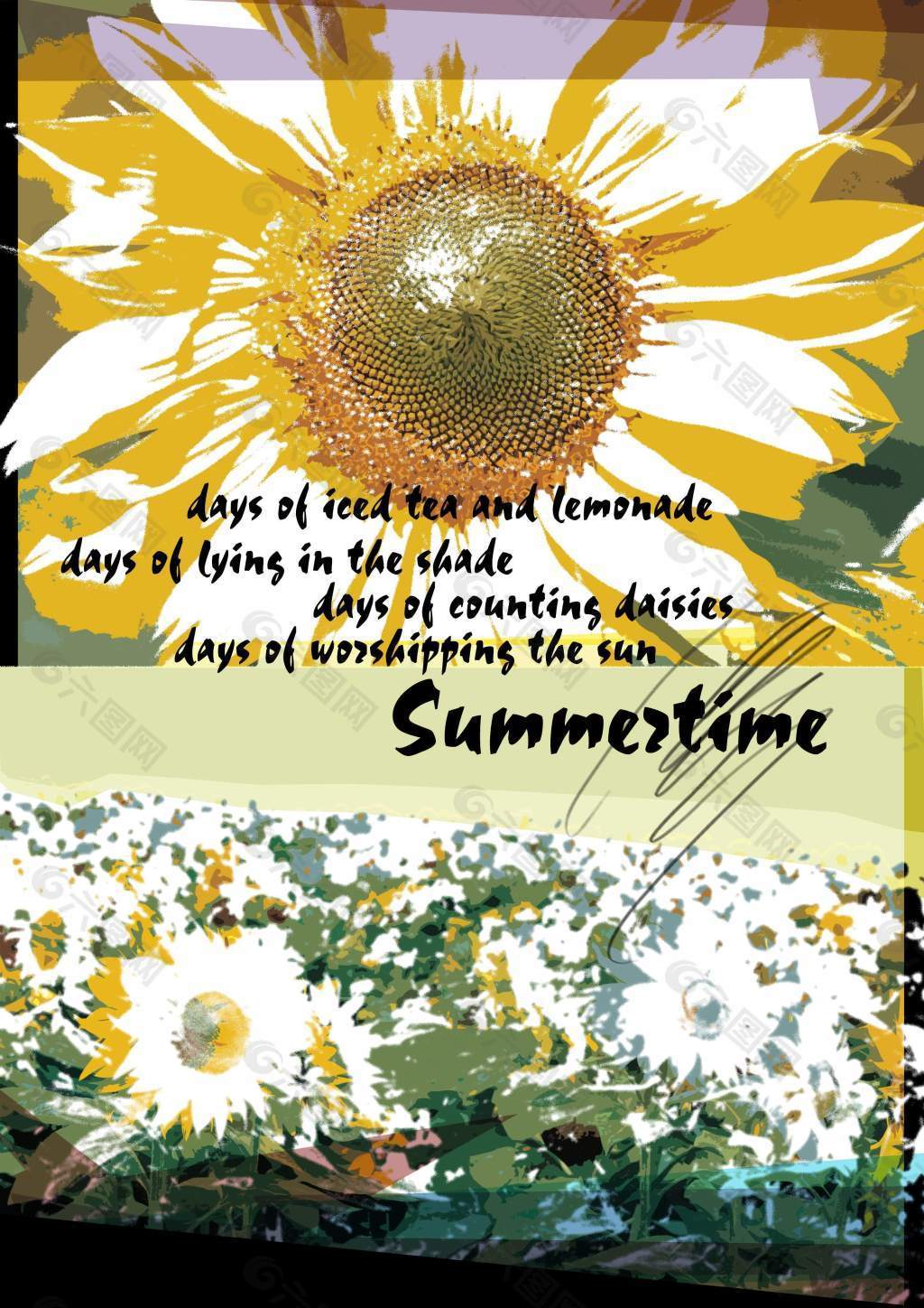 夏日向日葵背景图