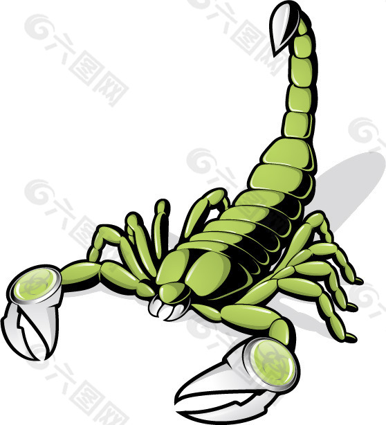 印花矢量图 动物 蝎子 抽象动物 色彩 免费素材