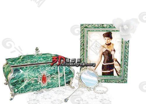 小装饰品 珠宝盒 珠宝 化妆镜子 女人相框 decorative 035
