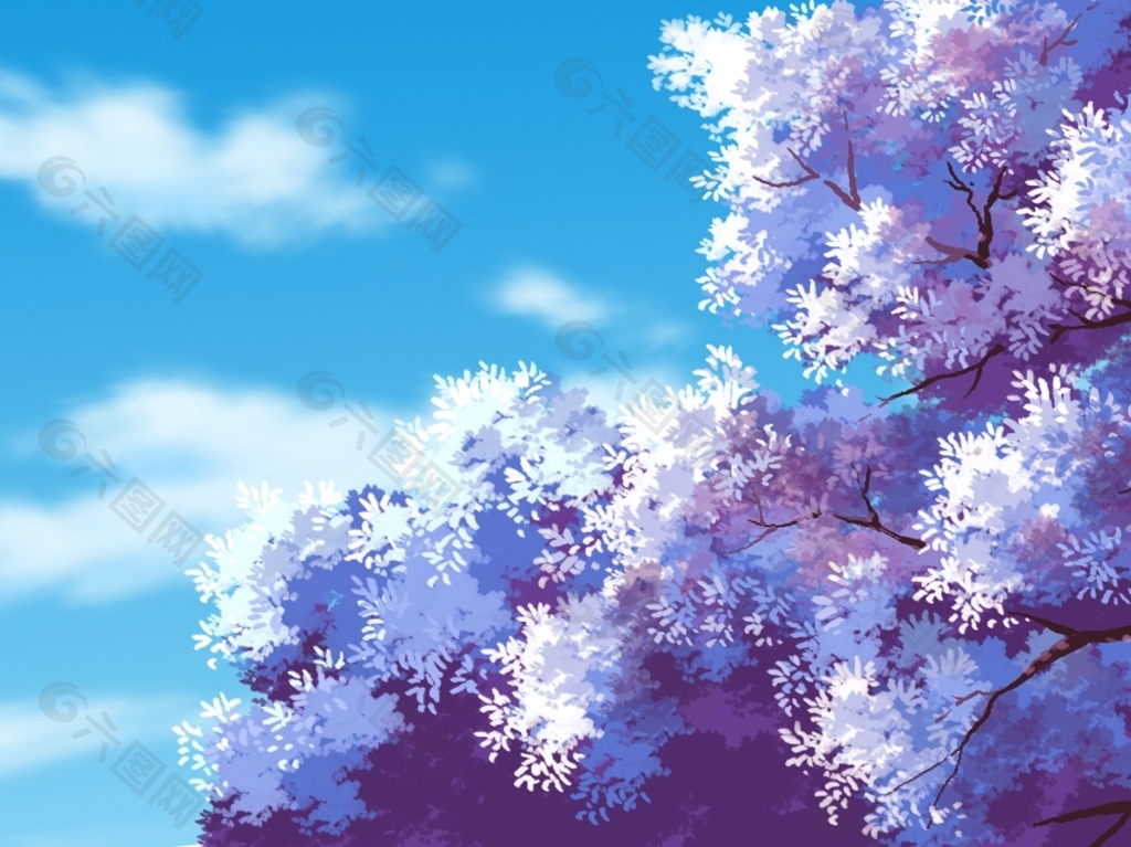 紫色大树