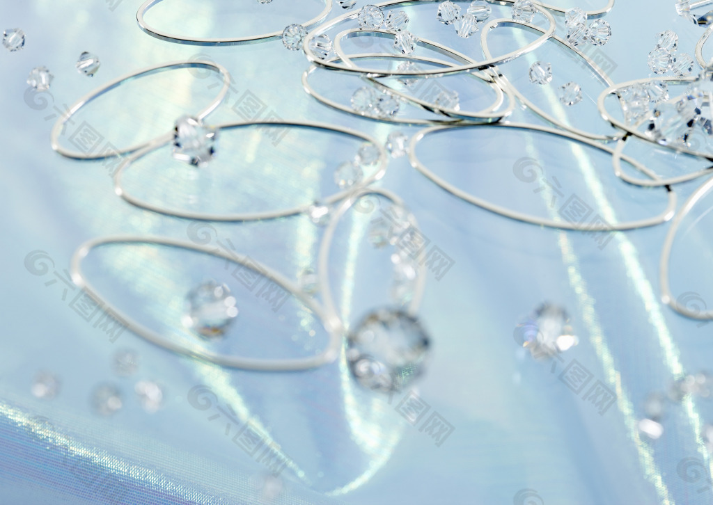 蓝色梦幻圈圈背景