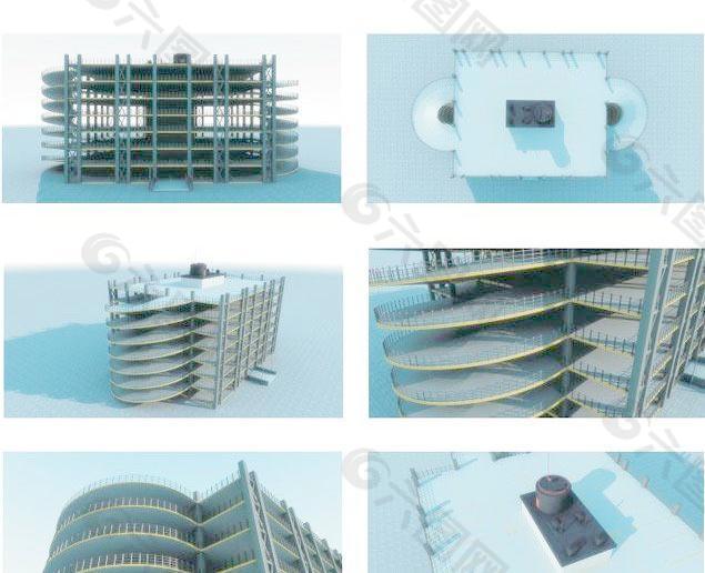 工业厂房 3D Industrial Buildings 024(高精度)