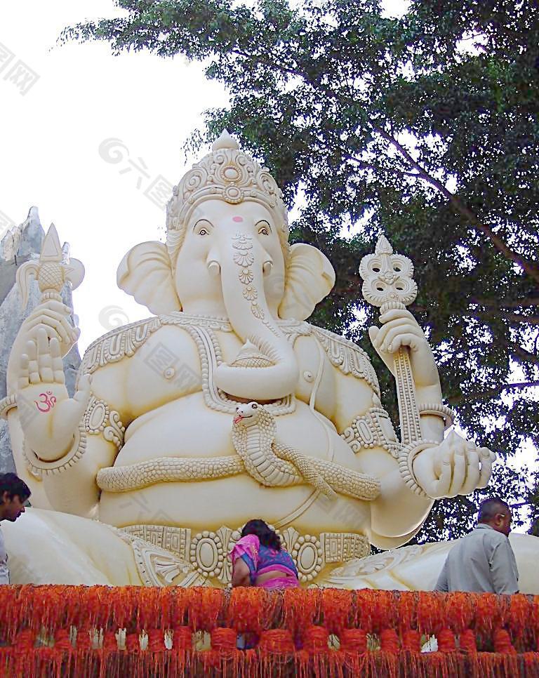 印度“象神”佛像图片