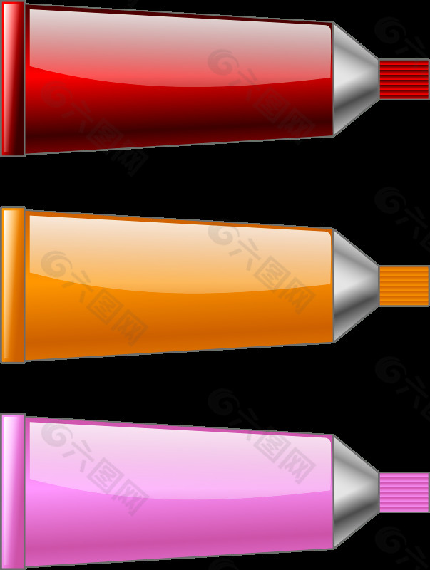彩色显像管的橙红色的粉红色