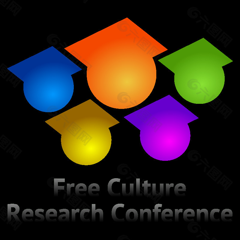 自由文化研究会议标志的V3