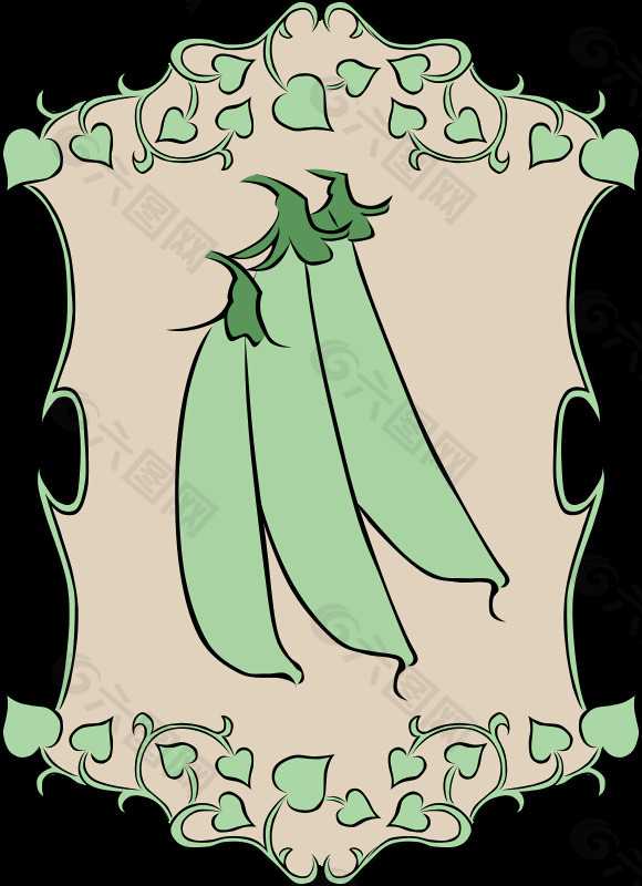 园林标识的豌豆