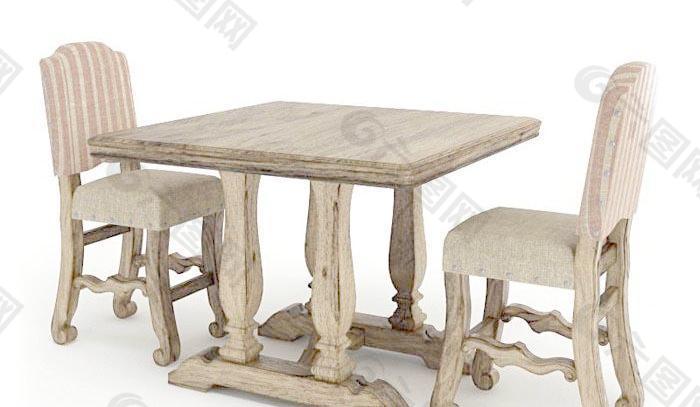 桌椅组合 休闲木质桌椅 014