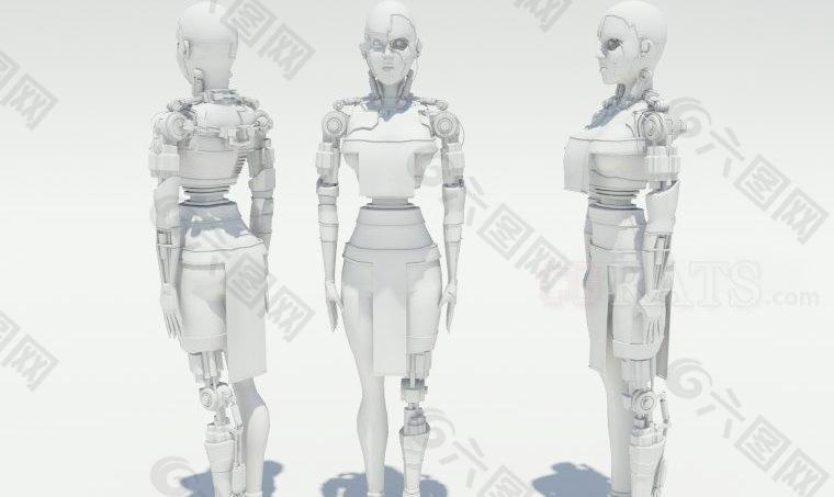 Female Cyborg 半人半机器 美女 高模